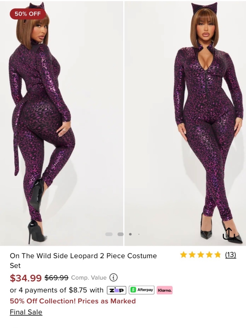 Halloween costume- pink cheetah